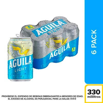 SIX PACK Cerveza Aguila Light